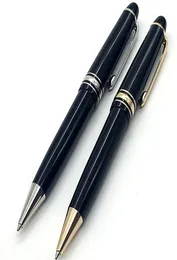 고품질 145 Meister 플래티넘 라인 Legrand Ballpoint Pen 흰색 로고 검은 수지 파인 스타 5989309