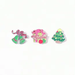 Brooches Pins Fashion Christmas Brooch Bell Snow Tree For Backpacks Kid's Gift Clothes Decoration Jewelry WholesalePins