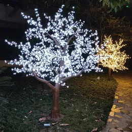 Led à prova dwaterproof água ao ar livre paisagem jardim pêssego lâmpada simulação 2.5 metros/2484 led flor de cerejeira luzes da árvore decoração do jardim