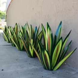 Fiori decorativi Agave artificiale Pianta in metallo Squisita scultura multicolore non sbiadita Arte Tequila Cactus Decorazione per giardino