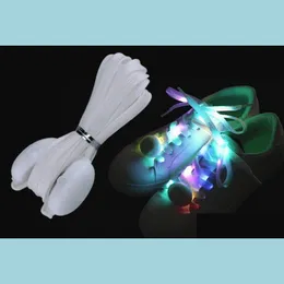 Party Favor Led Flashing Shoelaces Light Up Nylon Shoe Laces With For Glowing Favors Running Hiphop Dancing Cycling Hiking Skating 3 Dh8Pd