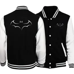 Męskie bluzy bluzy moda mody streetwearu podwójne druk Baseball Jackets Męs