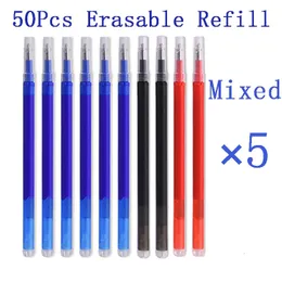 Gel Pens 50 Pcs/Set 0.7mm Magic Erasable Pen Refill for Pilot Frixion Pen Blue/Black/Red Ink Office Writing Accessories School Stationery 231117