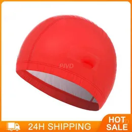 قبعات السباحة متعددة الألوان مريحة PU قبعة السباحة المغلفة احترافية PU الأقمشة البو