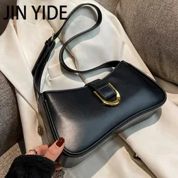 Torby na ramię Jin Yide ramionowe torby boczne dla kobiet 2023 Luksusowa marka designerka małe skórzane torby na torbie i torebki torebki i torebki