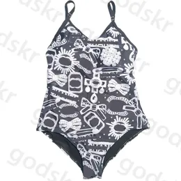 المصمم بيكينيس قطعة واحدة من ملابس السباحة امرأة اليوغا رسالة طباعة السباحة ملابس السباحة الشاطئ