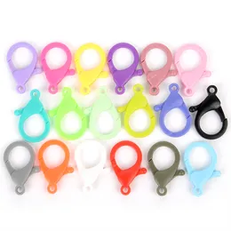 20 Pcs/Lot 26 Colors Mixed Plastic Lobster Clasp Hooks Keychain End Connectors For Jewelry Making DIY Chain Accessories Findings Jewelry MakingJewelry Findings