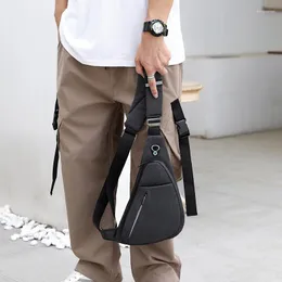 Outdoor Bags Men Fashion Sling Bag Slim Waterproof Shoulder Backpack For Travel Hiking Anti-Thief Crossbody Chest Daypack Personal Pocket