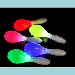 Noise Maker Light Up Maracas Party Led Glowing Shaker Shakers Flash Colors Toys Christmas Easter Halloween Concert Club Atmosphere D Dhzkh