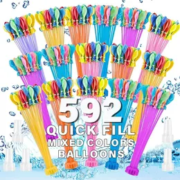 Воздушные воздушные шары 592 ПК вода для детей взрослые воздушные шары быстрое заполнение воздушных шаров установите летнюю вечеринку легкой веселье быстрое веселье на открытом воздухе для плавания 230417