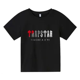 Polos Kids Summer Trend Brand Trap Star Fashion Short Sleeve T shirts 3 14 Years Boys Girls Sports Streetwear Tops Children Clothing 230417RT