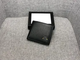 Högkvalitativ modedesigner Mäns och kvinnors plånbok Animal Purse Bee Tiger Korta plånböcker Kreditkort Holder ID Clip Leather Free Frakt kommer med låda