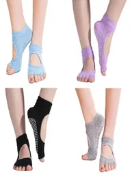 새로운 Toeless Yoga Pilates Socks Filates Barre Dance for Women 1468623를위한 그립이없는 미끄럼 방지 스키드.