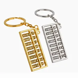 금속 키 체인 크리에이티브 시뮬레이션 미니 주판 키 체인 키 체인 수하물 장식 펜던트 키링 패션 선물