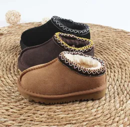 Kids Toddler Tasman Slippers Uggies Braid Tazz Sandals Baby Shoes Chestnut Fur Slides Sheepskin Shearling Classic Ultra Mini Boot Winter Mules Australia DF363