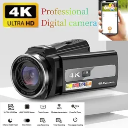 Filmadoras 4K HD Câmera Profissional WIFI Digital Night Vision Camcorder Handheld Filmagem Eletrônica Anti Shake Outdoor Sports DV 231117