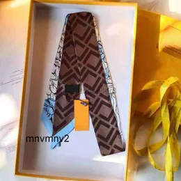 fendyly ff HOT Designer Woman's Scarf Fashion letter Handbag Scarves Neckties Hair bundles 100%silk material Wraps size 5*120cm SYVD