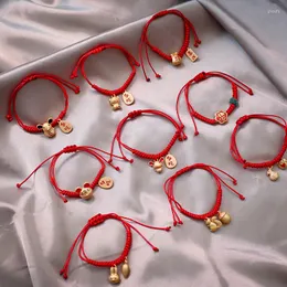 Charm armband meetvii mode kinesisk stil djur armband för kvinnor män handgjorda lyckliga röda rep flätan vänskap