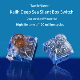 Tangentbord Kailh Deep Sea Silent Tangentboard Switch Pro Whale Tactile 60G Lonely Island Linear 45G RGB 5PIN FÖR DIY MEKANISK SMD MX 231117