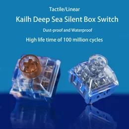 Keyboard Kailh Deep Sea Silent Keyboard Switch Pro Whale Tackle 60g Lonely Island Linear 45G RGB 5pin dla DIY Mechanical SMD MX 231117