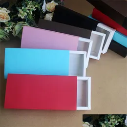 Gift Wrap 22.9X11X4.5Cm Kraft Paper Box Flower Packaging Packing For Socks/Scarf/ Underwear Carton Lz0808 Drop Delivery Home Garden Dhrbk