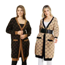 Women's Autumn And Winter Fashion Temperament Commuter Slim Long Cardigan Sweater Cape Coat