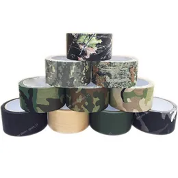 10METER DUCT Outdoor Woodland Camping Camouflage Tape Wrap Hunting Adhesive Stealth Camo Tape Bandage 0,05 m x 10m/2inchx390inch camping vandringsdoor verktyg