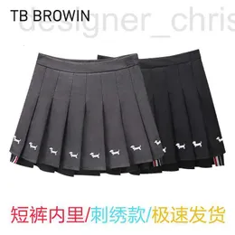 Юбки дизайнерские люксовые TB BROWIN NEW SKIRT 2022 ЛЕТНИЕ ЖЕНСКИЕ С ВЫШИВКОЙ СОБАК МАЛЕНЬКИЙ СВЕЖИЙ ТРАПЕЦИЯ 4B6V