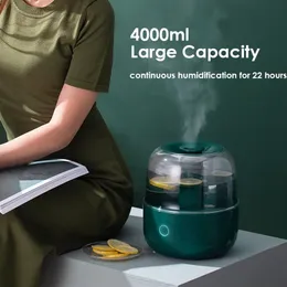 Новый маленький тыквенный ультразвуковой увлажнитель воздуха 220 В водный диффузор 4000 мл рабочего стола эфирного масла арома