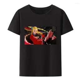 Camisetas T Men Fighters Street 5 personagens Kanzuki Karin Cotton T-shirts Styles