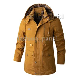 Stones Island Designer Jacke Herbst Dünne Arbeitskleidung Mittellange Herren Übergroße Jacke Kapuzen Trenchcoat 77