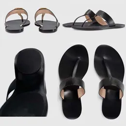 2023 Woman Luxurys Projektanci Sandały Sandały Flip Flops for Women Fashion Classics Slippper Wysokiej jakości stylowy czarny sandałowy śliski płaskie luksusowe buty marki rozmiar 35-42