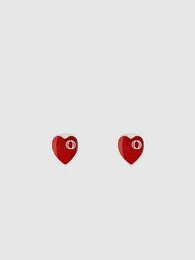 Kız arkadaşınıza en iyi Sevgililer Günü hediyesi vermek için özel bir logo 925 gümüş ile moda kadın kalp sapı küpeleri