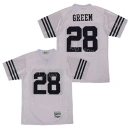 High School Football 28 Darrell Green Jersey Houston Jones Moive Pure Cotton Breattable College Stitch University for Sport Fans Pullover Hiphop Team White Color