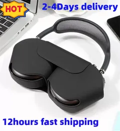 For Original Quality Airpods Max Air pods Maxs ANC Headphone Cushions Accessories Solid Silicone High Custom Waterproof Protective plastic Headphone Travel Case