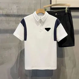 Мужские рубашки поло Дизайнерские футболки Летняя футболка с короткими рукавами с отворотом на шее Топы Мужская одежда Азиатский размер S-3XL