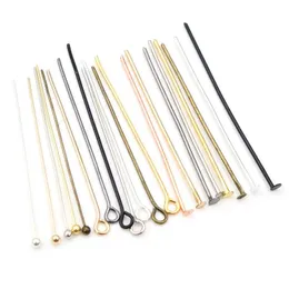 Pins & Needles 200Pcs/Lot 50Mm Flat Head/Ball Head/Eye Head Pins Metal Headpins For Jewelry Findings Making Diy Supplies Dro Dhgarden Otwh4