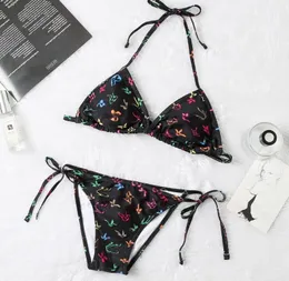 2023 Women Classic SwimeWear Letter Pattern Print Sexy Summer Two Pieces Swimsuit Hot Women's Fashion Bikinis 3 Styles Bathing Suit #KH022