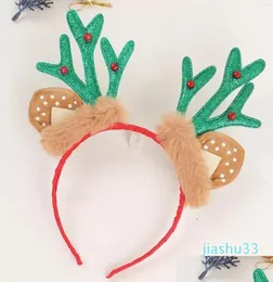 Andra modetillbehör Hårtillbehör Jul Hoop Headband Hårkläder Huvudbonader For Girls Barn Barn Plush Antler Holiday Part