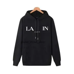 Sweatshirts pour hommes 2023 Lanvins Sweat à capuche Designer Pull Hommes et Femmes Sweat-shirt Lettre Imprimé Pull Lâche Coton Manteau à capuche OWSM 632 312 986