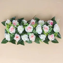 Dekorativa blommor 1 st DIY Artificial Rose Flower Row Road LED Decor Wedding T Stage Birthday Party Home