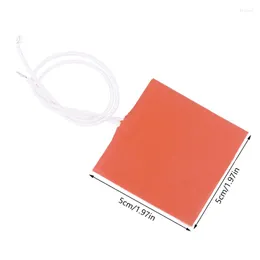 Carpets 10W 12V Silicone Rubber Heating Pad Flat Heater Band Mat Plate Waterproof 3D Printer Glue Sticker Adhesive