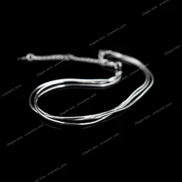 Hot Sale Sexy Beach Multilayer Snake Bones Anklets Foot Chain 925 Sterling Silver Foot Anklet Bracelet For Fashion Women Jewelry Fine JewelryAnklets Jewelry