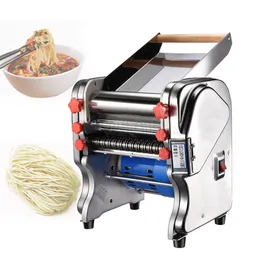 Elektrisk nudelpressmaskin Rostfritt stål Desktop Pasta Dumpling Maker Commercial Dough Roller Kneing Noodle Machine