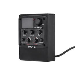 Freeshippipping Akustik Guitar Preamp Piezo Pickup 3-Band EQ EQ EQUEDER LCD Tuner Reverb Gecikme Korosu Geniş Runox