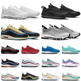 New Women Mens Max 97 Running Shoes Triple White Black Silver Purple Bullet Premium Bold Pull Tabs Tropical Twist Outdoor Runners Shoes