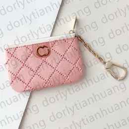 Designer Keychain Wallet Keyring Pouch Fashion Chains Card Holder Coin Portachiavi Pendant Headset Lipstick Bag Leather Eming 3D Purses Key Ring