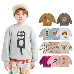 T-shirts bobo koreanska barns höst vinterkläder för flickor pojkar babi tröjor barn tröjor långärmad o-hals söta toppar 230418