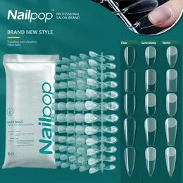 الأظافر الخاطئة Nailpop 120pcs أكريليك Press على تابوت نصائح الأظافر المزيفة الاصطناعية لتمديد الأداة 230418