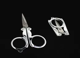 Whole Diamond Portable Folding Scissors Folding Foldable Scissors Collapsible Medium Trip Scissors Travel Scissor Color Silver6820839